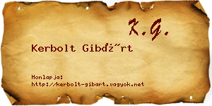 Kerbolt Gibárt névjegykártya